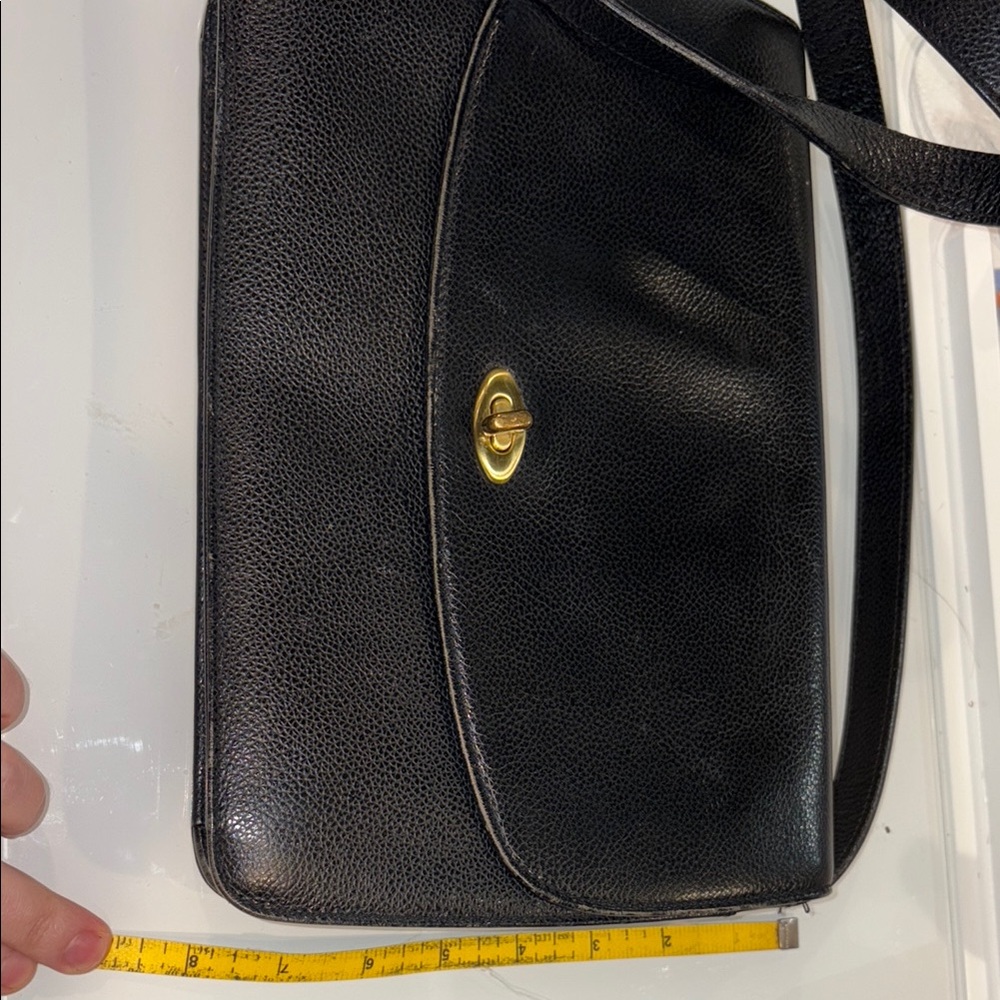 Vintage Coach black leather shoulder or cross body bag - Picture 12 of 12
